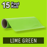 PerfectCut - Craft Vinyl - Permanent Adhesive Vinyl - 15 Foot Roll LIME GREEN
