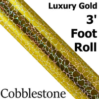 Cobblestone Permanent Self-Adhesive Vinyl Luxury Gold 3 Foot Roll