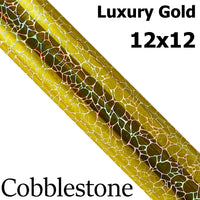 Cobblestone Permanent Self-Adhesive Vinyl Luxury Gold 12x12