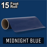 PerfectCut - Craft Vinyl - Permanent Adhesive Vinyl - 15 Foot Roll MIDNIGHT BLUE