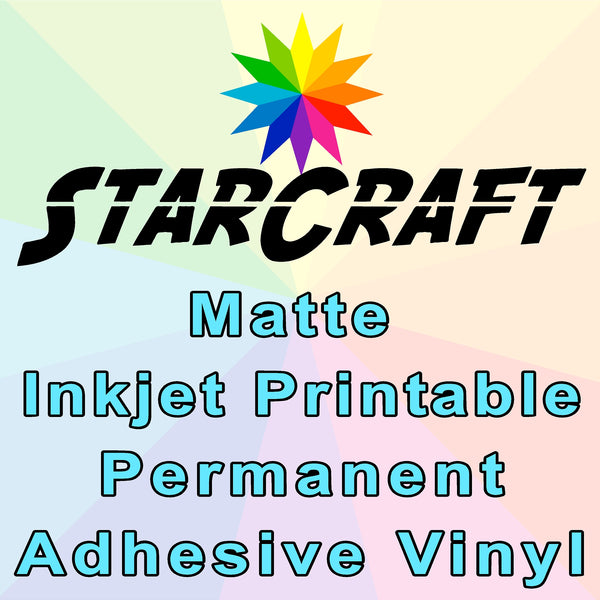 StarCraft Inkjet Printable Matte Permanent Adhesive Vinyl 10-Pack Vinyl Me Now