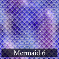 Mermaid - Printed Patterned Adhesive Craft Vinyl Mermaid 6