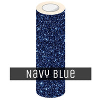 EasyCut Premium Glitter HTV 5' Foot Rolls Navy Blue