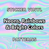 Neon- Printed Patterned Adhesive Craft Vinyl - Vinyl Me Now