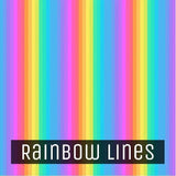 Neon- Printed Patterned Adhesive Craft Vinyl Rainbow Lines