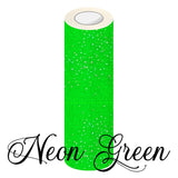Holographic Glitter Adhesive Permanent Vinyl Neon Green 3 Foot Roll