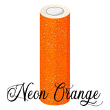 Holographic Glitter Adhesive Permanent Vinyl Neon Orange 3 Foot Roll