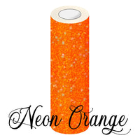 Holographic Vinyl Sparkle Permanent Adhesive Vinyl Neon Orange 3 Foot Roll