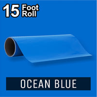 PerfectCut - Craft Vinyl - Permanent Adhesive Vinyl - 15 Foot Roll OCEAN BLUE