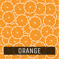 Fruit Pattern - Printed Patterned Adhesive Craft Vinyl Orange