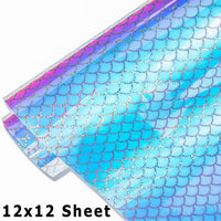 Holographic Pattern Self Adhesive Vinyl Opal Mermaid 12x12 Sheet