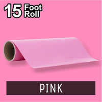 PerfectCut - Craft Vinyl - Permanent Adhesive Vinyl - 15 Foot Roll PINK