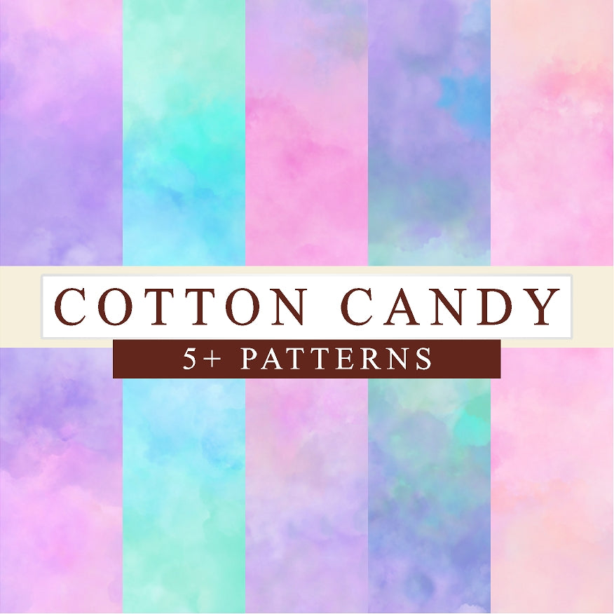 Cotton Candy Watercolors - Printed Patterned Adhesive Craft Vinyl Vinyl Me Now