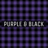 Buffalo Plaid - Printed Patterned Adhesive Craft Vinyl Purple & Black