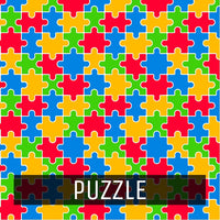 Puzzle Piece - Printed Patterned Adhesive Craft Vinyl Puzzle