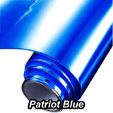 Chrome Permanent Self Adhesive Vinyl Patriot Blue 3 Foot Roll
