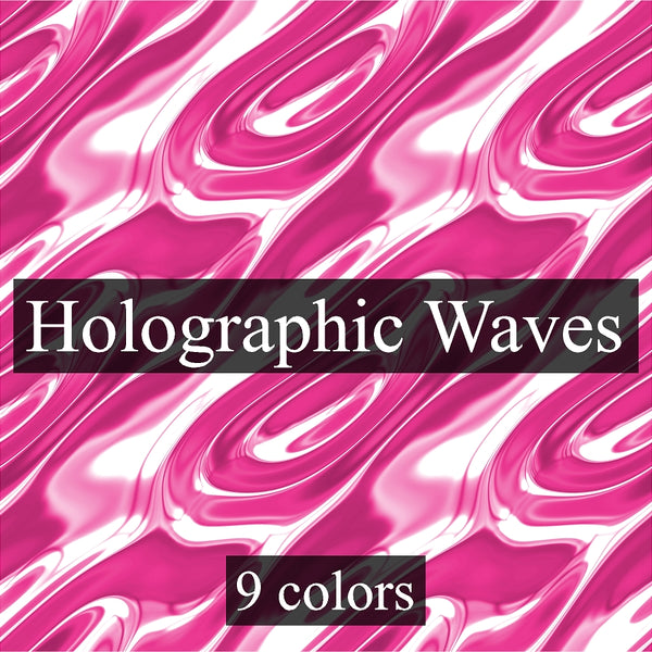 Holographic Waves -Printed Patterned Adhesive Craft Vinyl