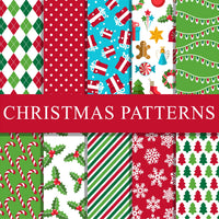 Christmas Patterns - Printed Patterned Adhesive Craft Vinyl Vinyl Me Now
