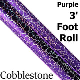 Cobblestone Permanent Self-Adhesive Vinyl Purple 3 Foot Roll