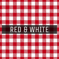 Buffalo Plaid - Printed Patterned Adhesive Craft Vinyl Red & White