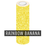 EasyCut Premium Glitter HTV 5' Foot Rolls Rainbow Banana
