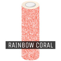 EasyCut Premium Glitter HTV 5' Foot Rolls Rainbow Coral