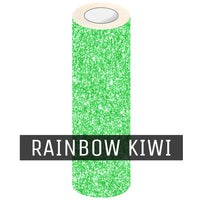 EasyCut Premium Glitter HTV 5' Foot Rolls Rainbow Kiwi