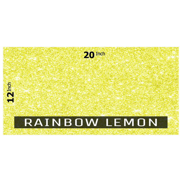 EasyCut Premium Glitter HTV 12"x20" Rainbow Lemon 12x20