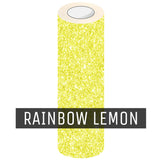 EasyCut Premium Glitter HTV 5' Foot Rolls Rainbow Lemon