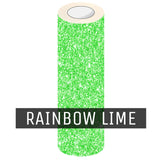 EasyCut Premium Glitter HTV 5' Foot Rolls Rainbow Lime