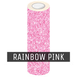EasyCut Premium Glitter HTV 5' Foot Rolls Rainbow Pink