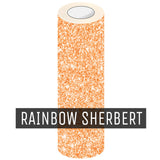 EasyCut Premium Glitter HTV 5' Foot Rolls Rainbow Sherbet