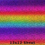 Holographic Pattern Self Adhesive Vinyl Rainbow Sparkle 12x12 Sheet