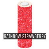 EasyCut Premium Glitter HTV 5' Foot Rolls Rainbow Strawberry