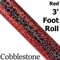 Cobblestone Permanent Self-Adhesive Vinyl Red 3 Foot Roll