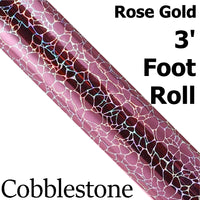 Cobblestone Permanent Self-Adhesive Vinyl Rose Gold 3 Foot Roll