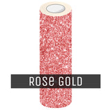 EasyCut Premium Glitter HTV 5' Foot Rolls Rose Gold