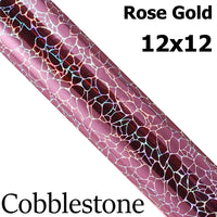 Cobblestone Permanent Self-Adhesive Vinyl Rose Gold 12x12