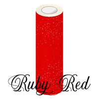 Holographic Glitter Adhesive Permanent Vinyl Ruby Red 3 Foot Roll