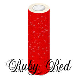 Holographic Vinyl Sparkle Permanent Adhesive Vinyl Ruby Red 3 Foot Roll