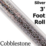 Cobblestone Permanent Self-Adhesive Vinyl Silver 3 Foot Roll