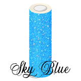 Holographic Vinyl Sparkle Permanent Adhesive Vinyl Sky Blue 3 Foot Roll