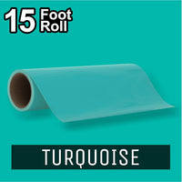 PerfectCut - Craft Vinyl - Permanent Adhesive Vinyl - 15 Foot Roll TURQUOISE