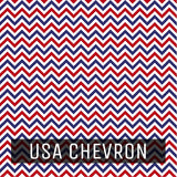 USA Prints - Printed Patterned Adhesive Craft Vinyl USA Chevron