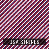 USA Prints - Printed Patterned Adhesive Craft Vinyl USA Stripes