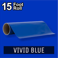 PerfectCut - Craft Vinyl - Permanent Adhesive Vinyl - 15 Foot Roll VIVID BLUE