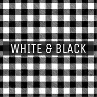 Buffalo Plaid - Printed Patterned Adhesive Craft Vinyl Black & White