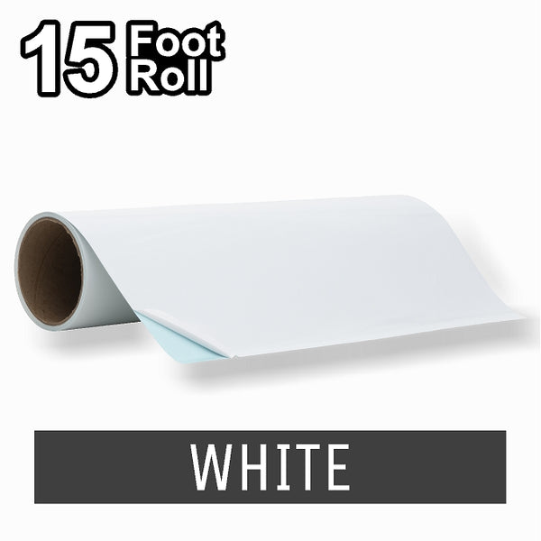 PerfectCut - Craft Vinyl - Permanent Adhesive Vinyl - 15 Foot Roll WHITE