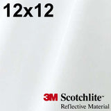 3M™ Scotchlite Reflective Vinyl Graphic Film White 12x12 Sheet