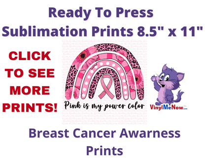Breast Cancer Awareness - Ready to Press Sublimation Transfer Vinyl Me Now
